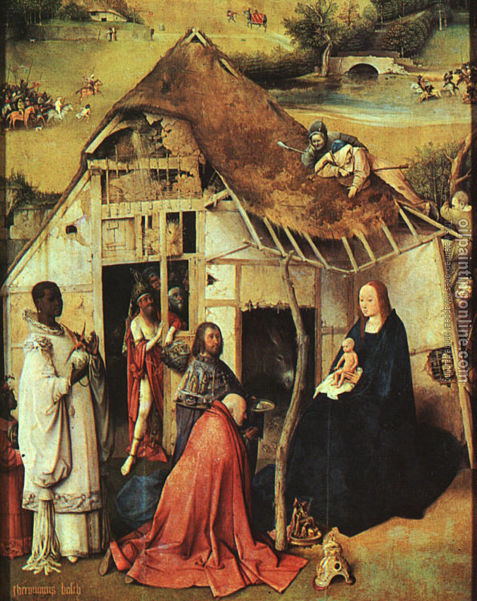 Bosch, Hieronymus - The Adoration of the Magi, central panel of the Epiphany triptych, detail